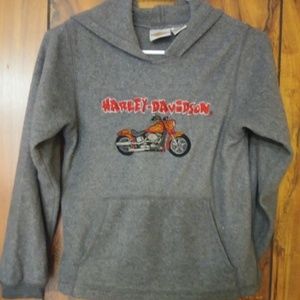 Authentic HARLEY DAVIDSON GREY HOODIE SIZE 8-10